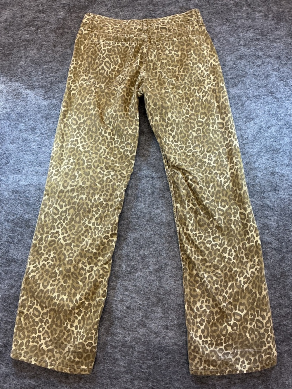 Zara Leopard Print Straight Leg Denim Size 10 - Picture 4 of 4